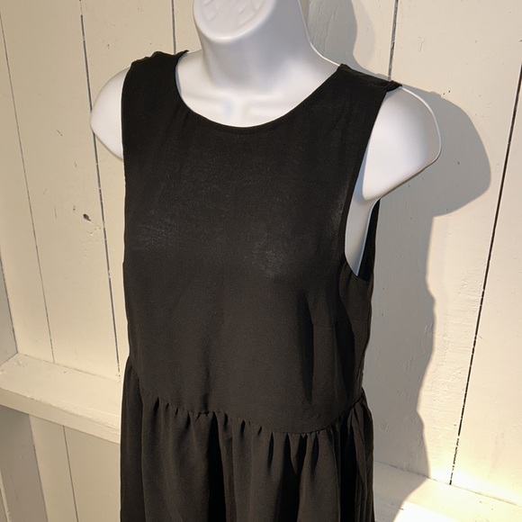 Asos Black Dress Thin Pull Over And Go Dress Size 2 Two Layers - Picture 4 of 14